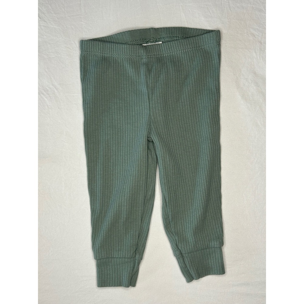 Carter's Baby Girl Pants 9 Months Green Ribbed Leggings Toddler Kid Outfit